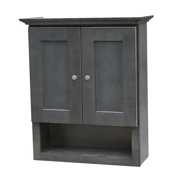 Canora Grey Coastal Gray shaker style over the toilet wall by